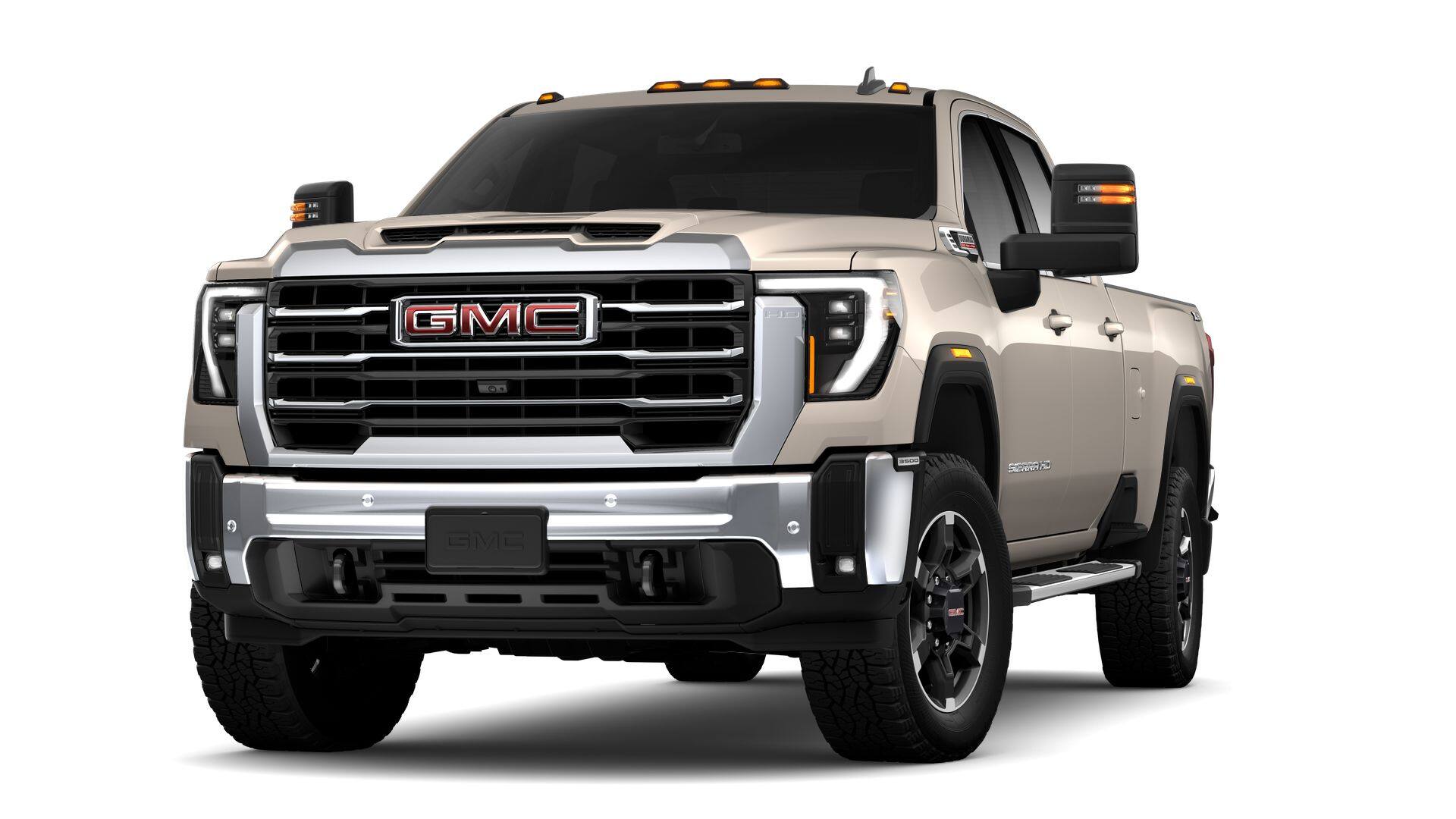 2026 GMC Sierra 3500 HD SLE in Coastal Dune — front three-quarter view